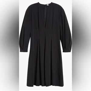 Toteme Balloon Sleeve Black Cotton Dress 36=4